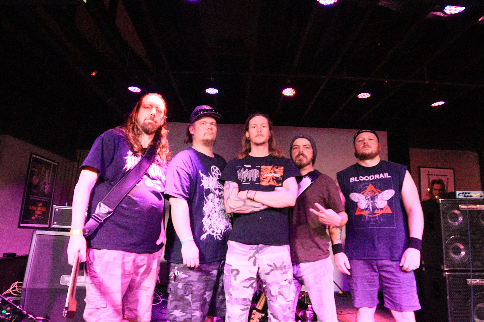 Pound Of Flesh TX Band before a show at the Haltom Theater